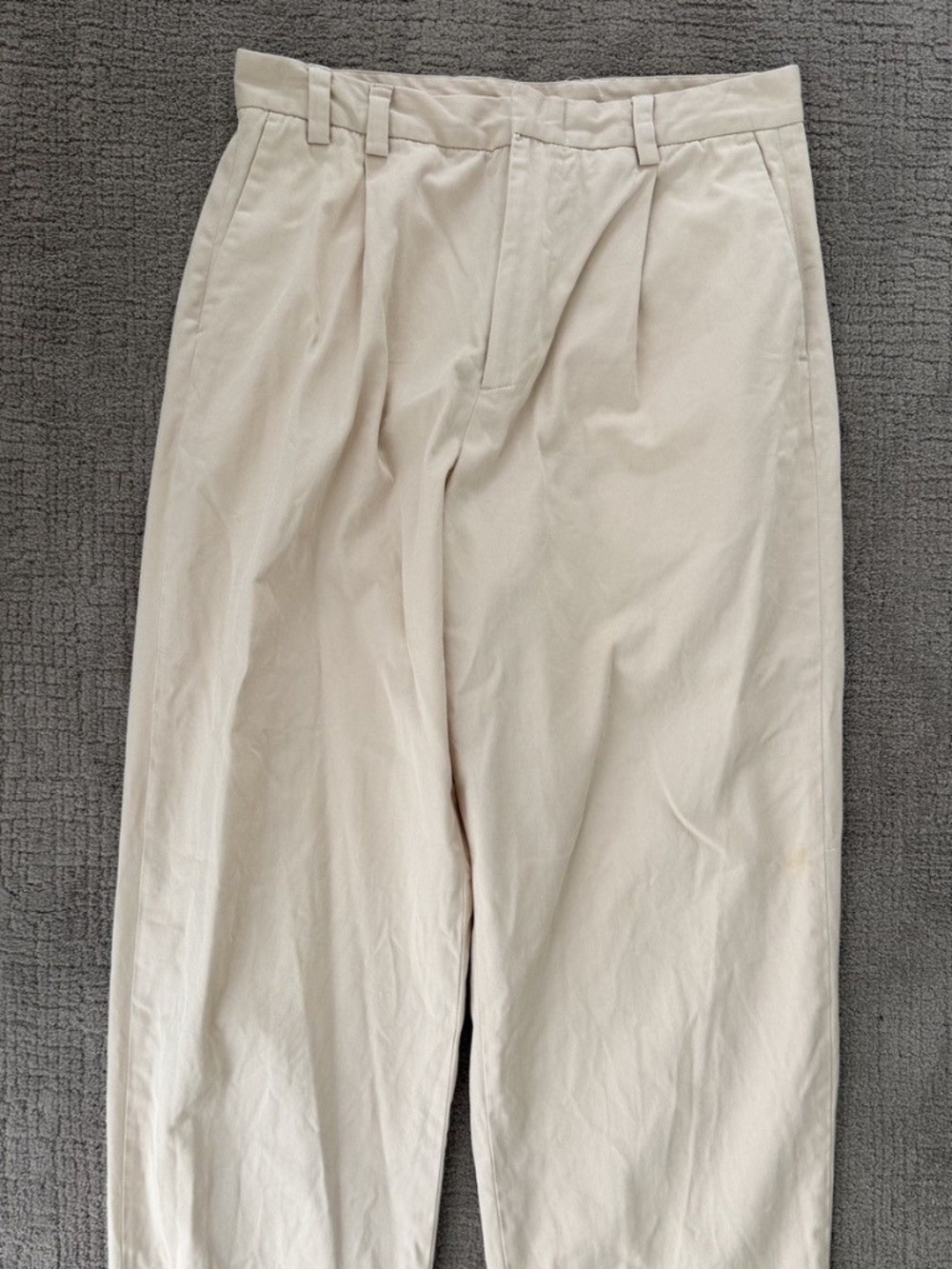 Pleated Wide Leg Chino Pant - Size 32